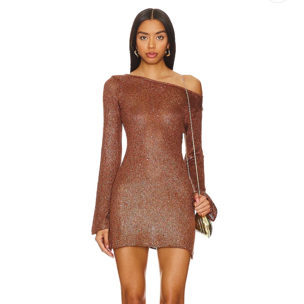 Elegant Brown Mini Dress